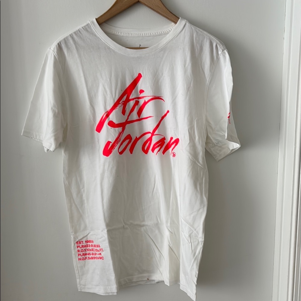 Air Jordan Graphic Tee in White and Red
